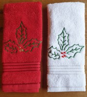 Kersthanddoek hulstblad Kersthanddoek hulstblad